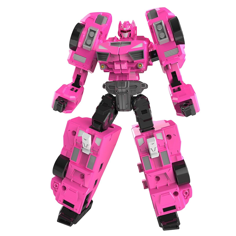 粉色机器人特攻秘密机甲7寸黄金变形露西玩具儿童机器人