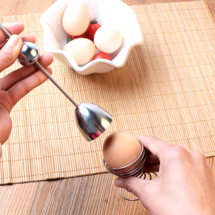 创意不锈钢计量球开蛋器鸡蛋开壳器敲蛋壳切割切蛋器