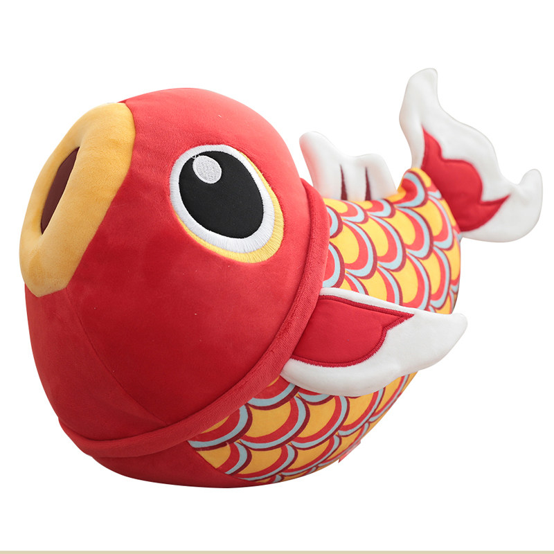 正版锦鲤玩偶公仔毛绒玩具祈福鲤鱼娃娃抱枕新年毛绒布艺类玩具