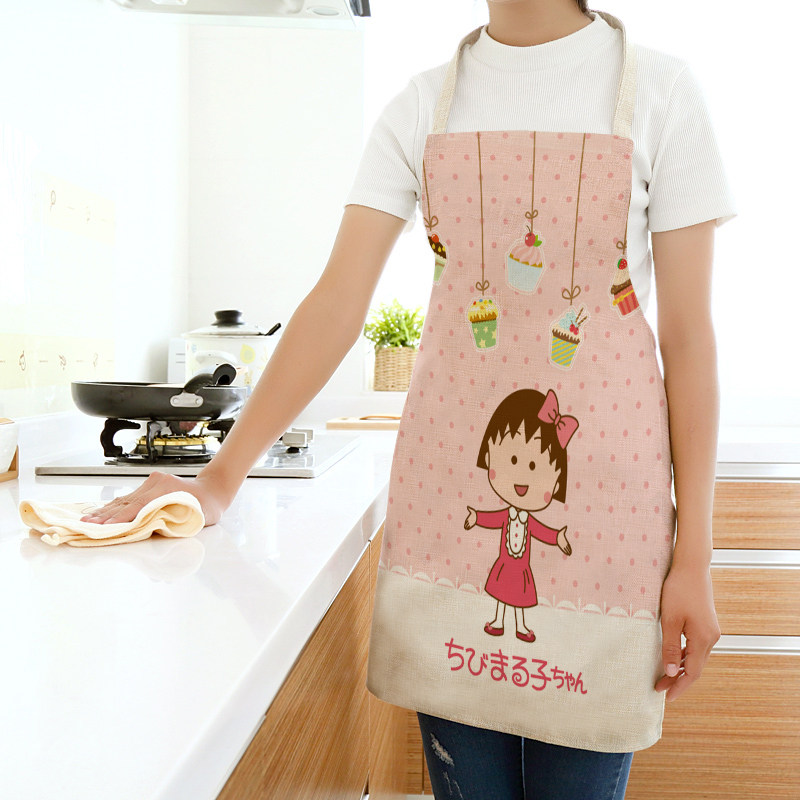 卡通耐脏兔子围裙可爱简约创意家居工作成人围兜防污无袖工作服