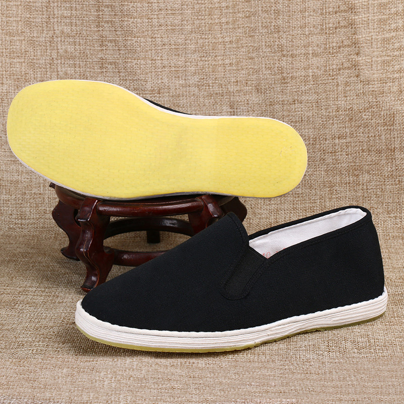 礼服透气男士中年休闲中式脚蹬一脚舒适布鞋布鞋