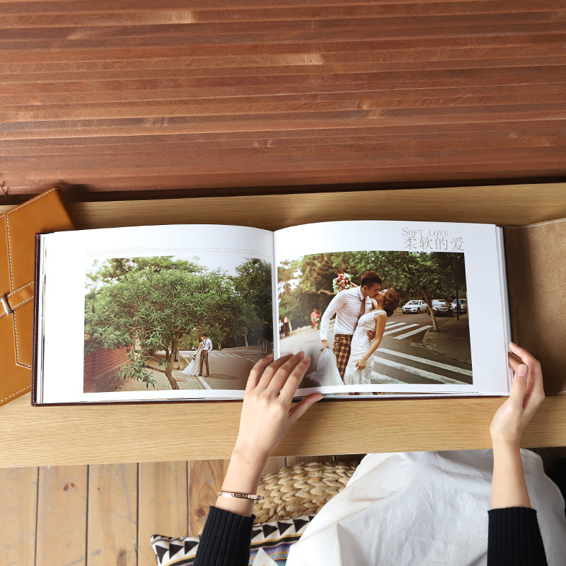 14寸高端摄影写真双面皮质照片定制相册
