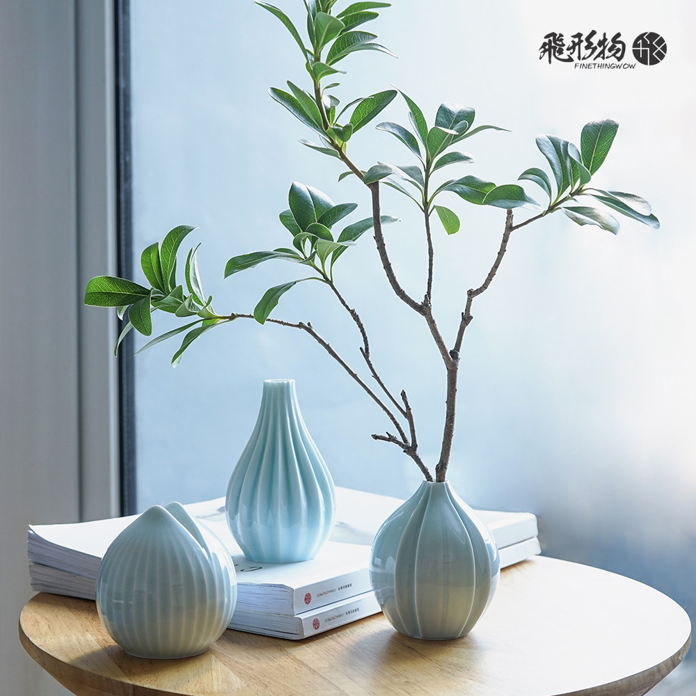 飞形物新款种子花器寓意希望桌面小精灵陶瓷小花花瓶