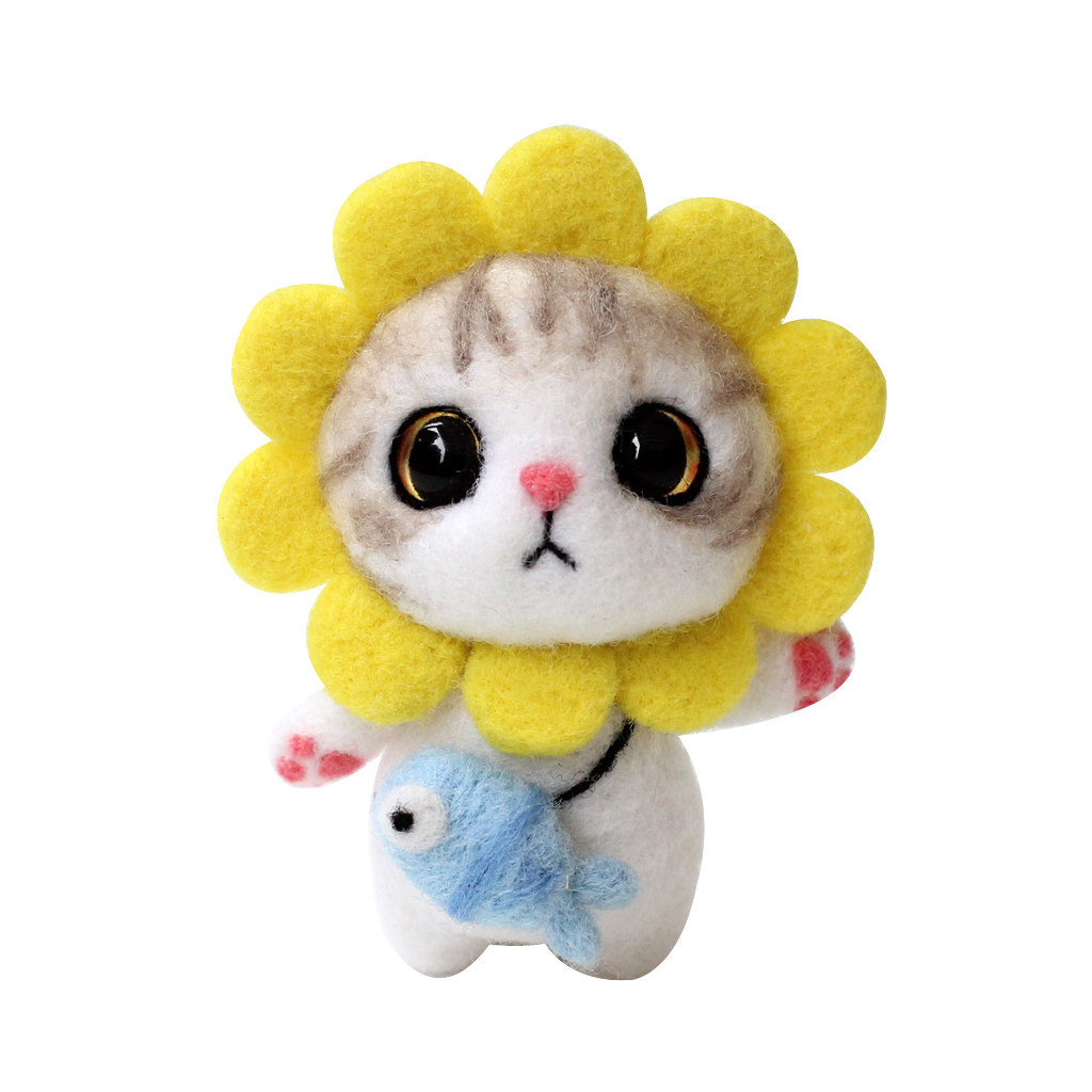 梧桐家羊毛毡 猫系戳戳乐手工制作diy 毛毡材料送礼品礼物 包邮