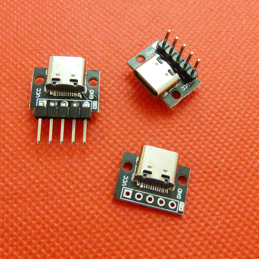 立式type-c母座数据充电焊接usb插头母头2.0usb连接器