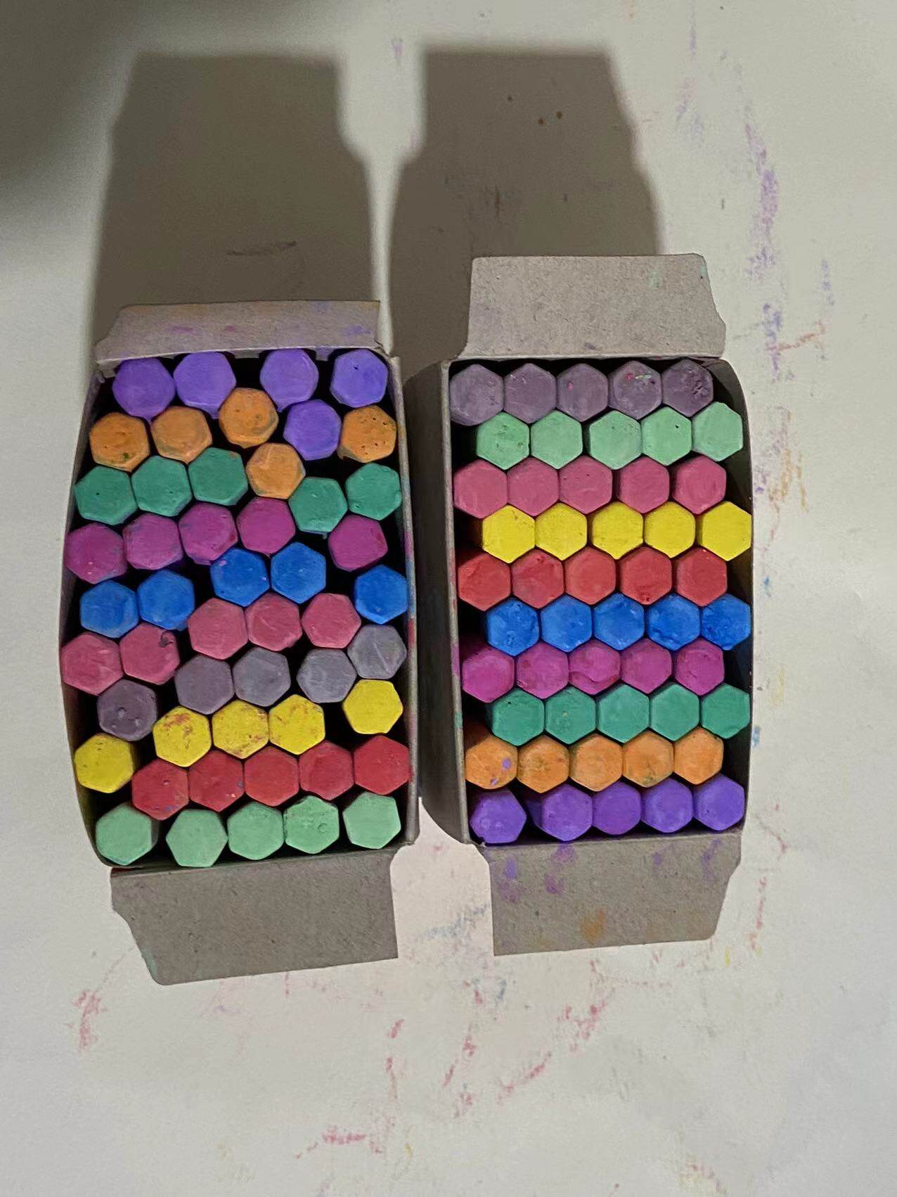 正品上海云天高档无尘白色彩色粉笔六角角形粉笔