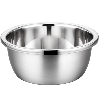 304不锈钢盆 家用圆形大号加厚加深脸盆洗菜铁盆子烘焙打蛋白钢盆