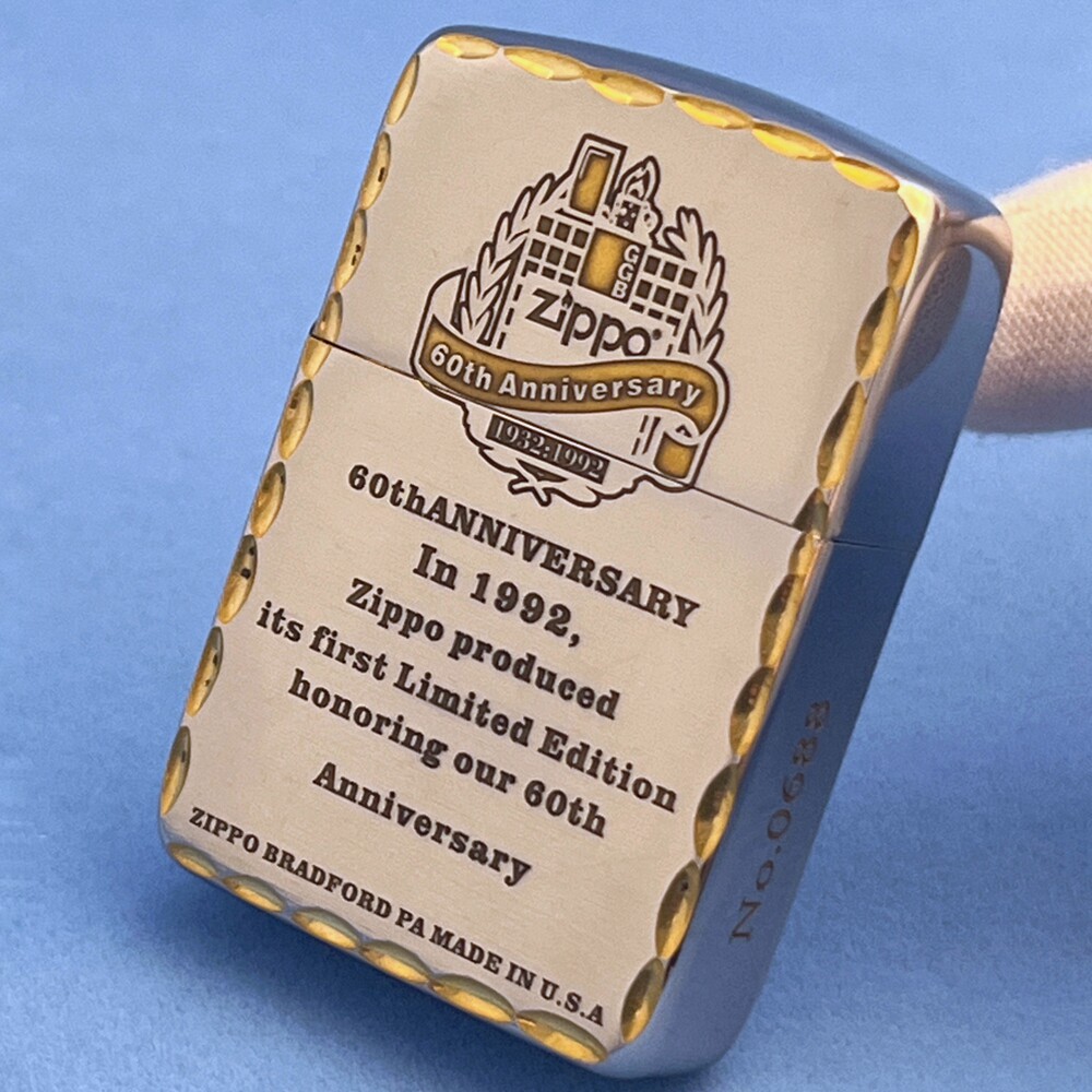 正版zippo打火机1941金冰蚀刻点亮人生60周年防风煤油zippo