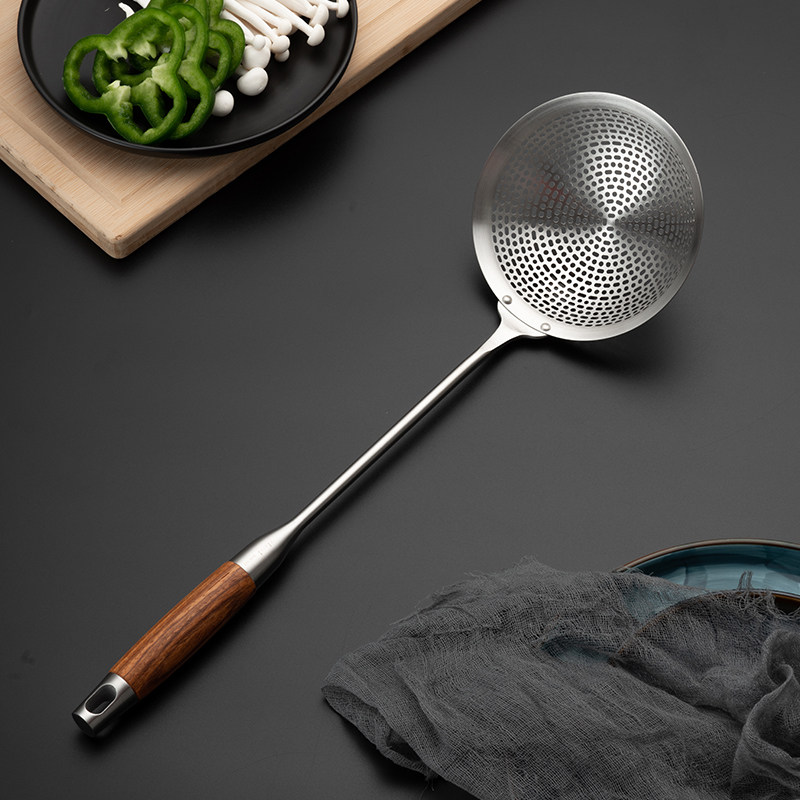 onlycook家用不锈钢漏勺厨房大号长柄笊篱油炸捞勺漏勺