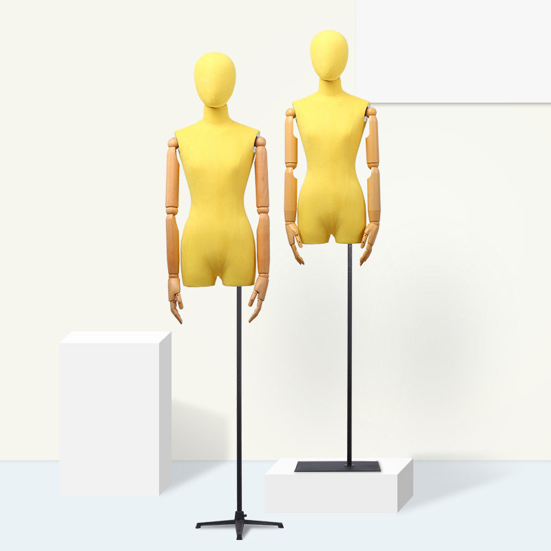服装店模特道具女 彩色木手橱窗展示女装韩版假人模特架子 衣模缘