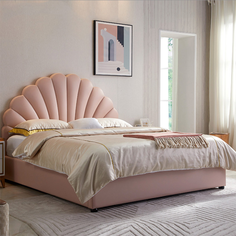 床头梵美登美式软包床头板现代轻奢儿童公主时尚布艺床