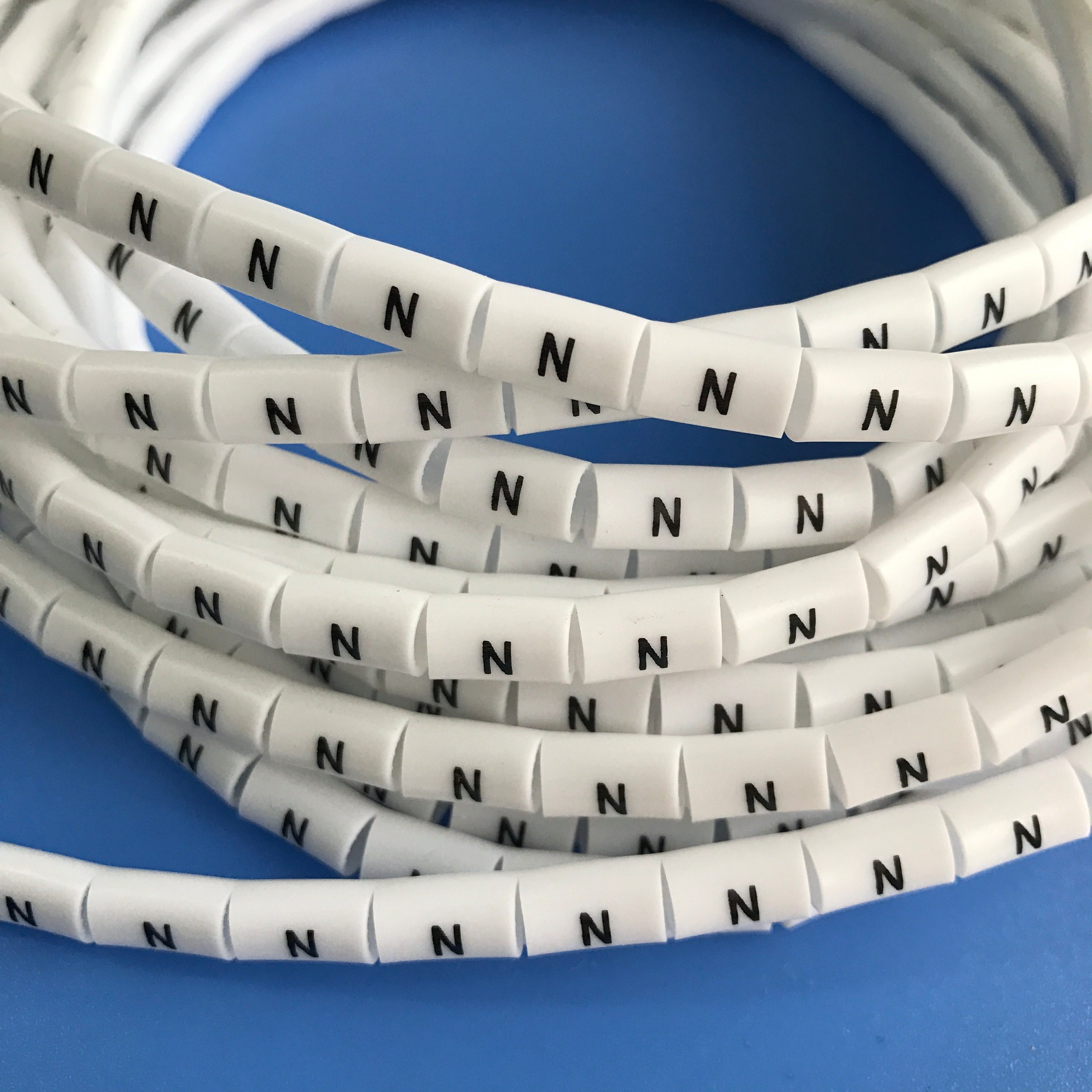 打印定制充电号码火线零线地线pe电线标识套管