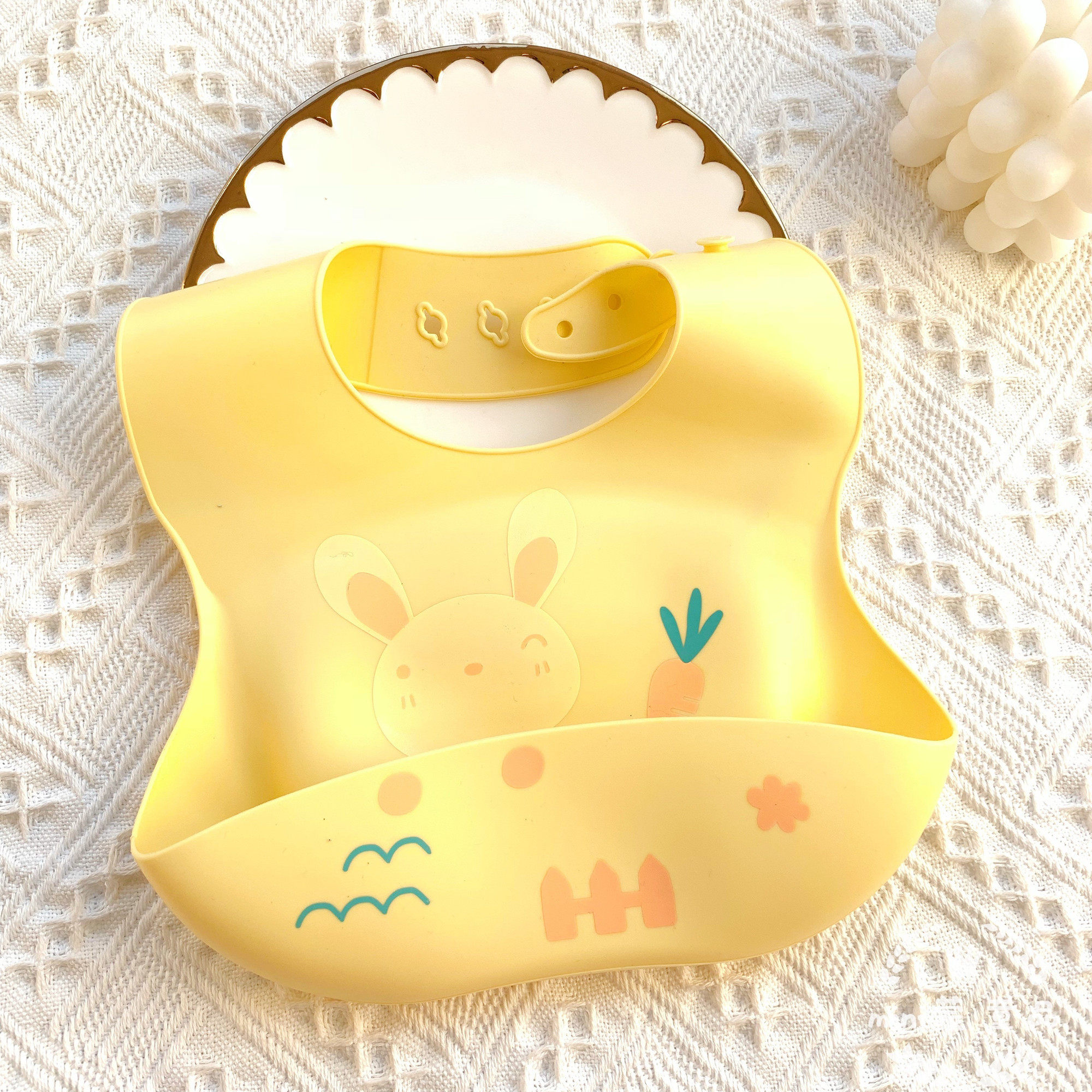 儿童硅胶围兜婴儿防水口水宝宝免洗食饭兜儿食饭兜