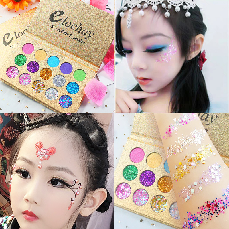 儿童舞台眼影幼儿园演出亮晶晶闪粉珠光亮片彩妆眼影