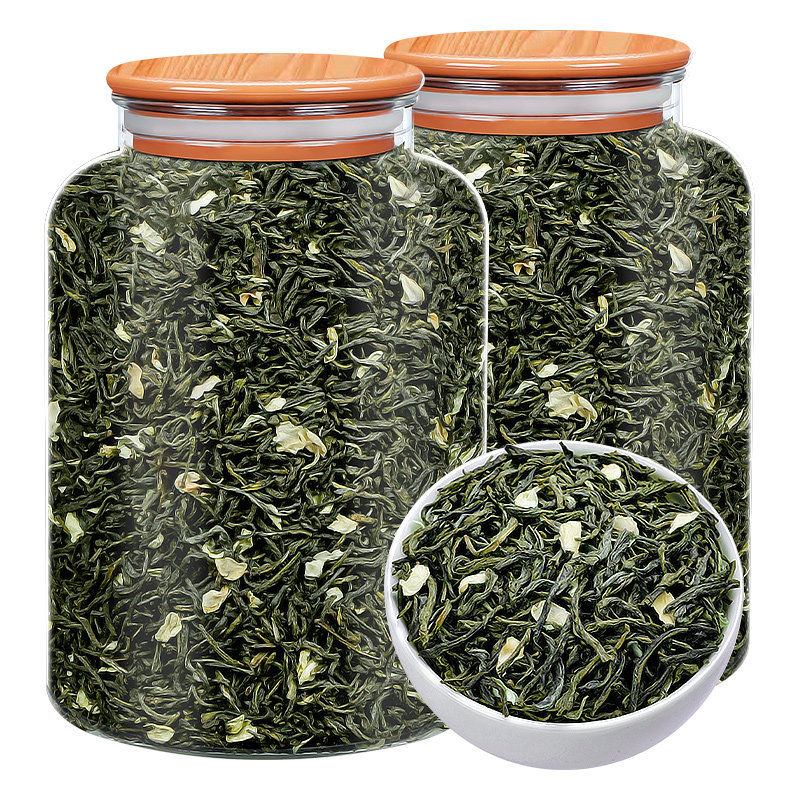 毛尖茉莉花茶小白毫毛2022新茶浓香型横县绿茶花茶茉莉花茶