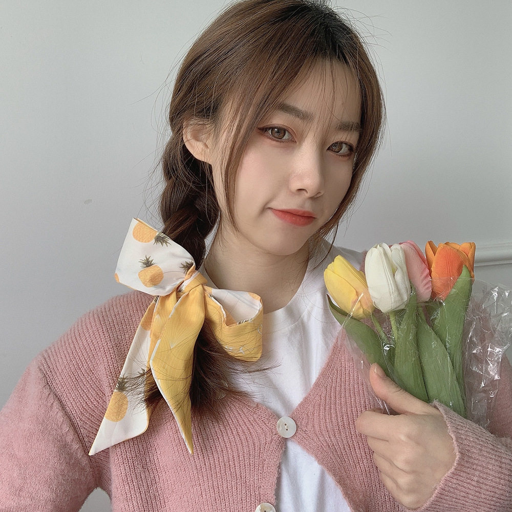 复古长条法式丝巾发带女绑发丝带头饰甜美春秋发饰