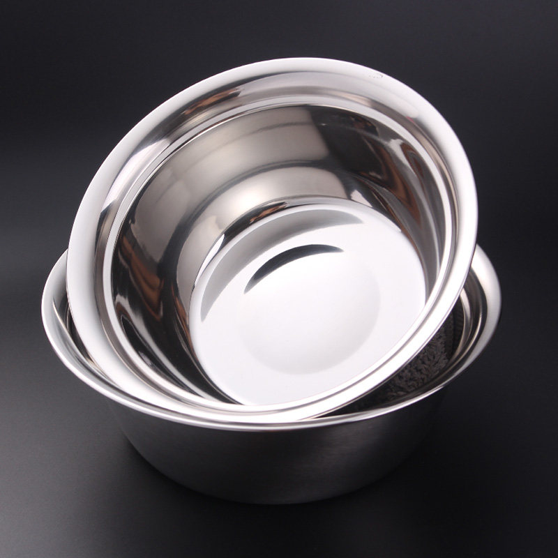 不锈钢汤盆家用菜盆饭盆小汤盆加厚圆形铁盆调料盆