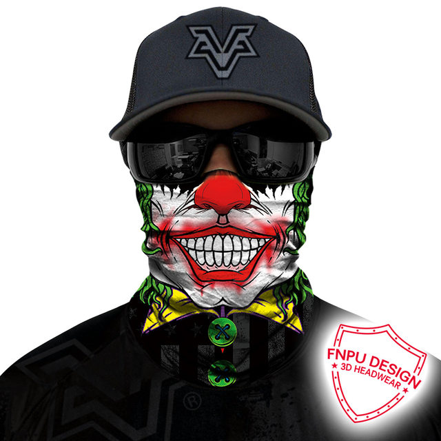 New clown 骷髅 sunscreen beard 3D outdoor magic headscarf riding locomotive sports face men and women mask New clown 骷髅 sunscreen beard 3D outdoor magic headscarf riding locomotive sports face men and women mask