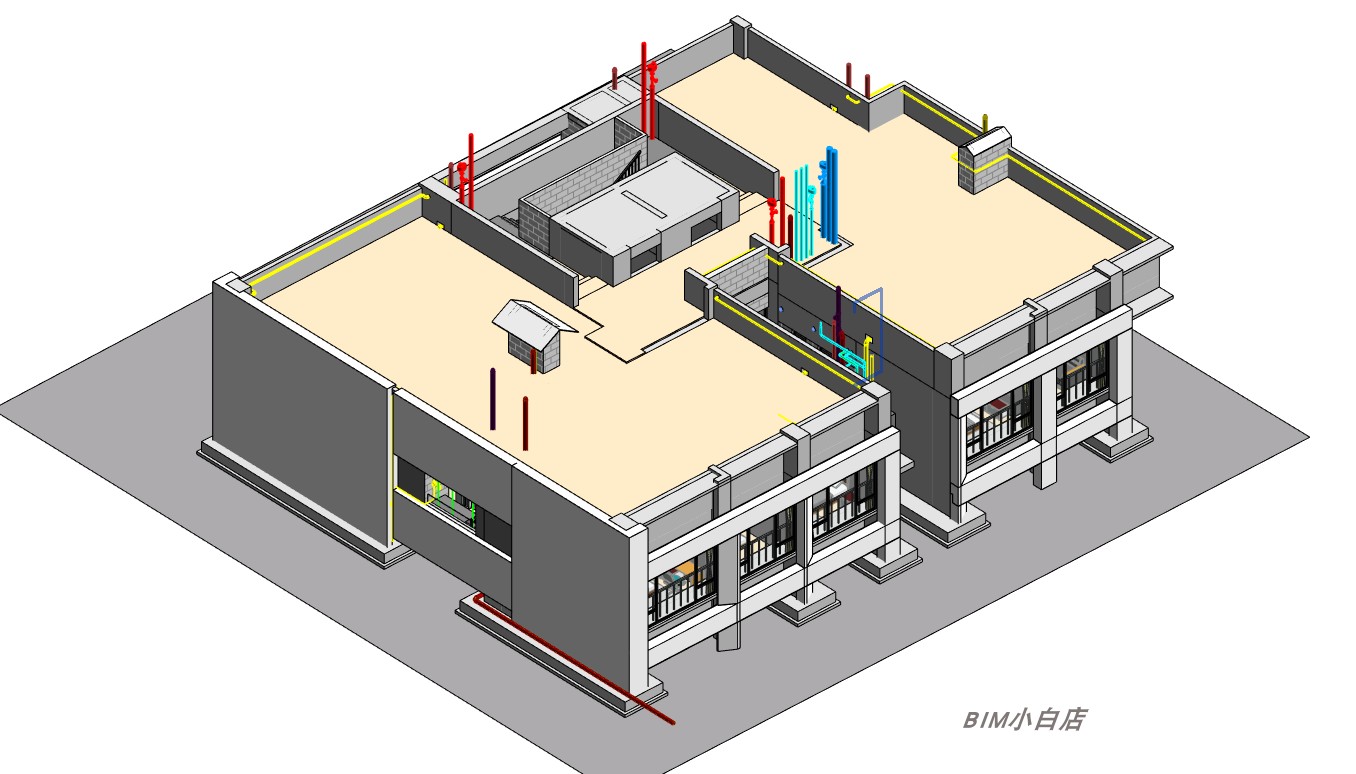 bimrevit样板房模型推荐学习参考资料机电土建源文件设计素材