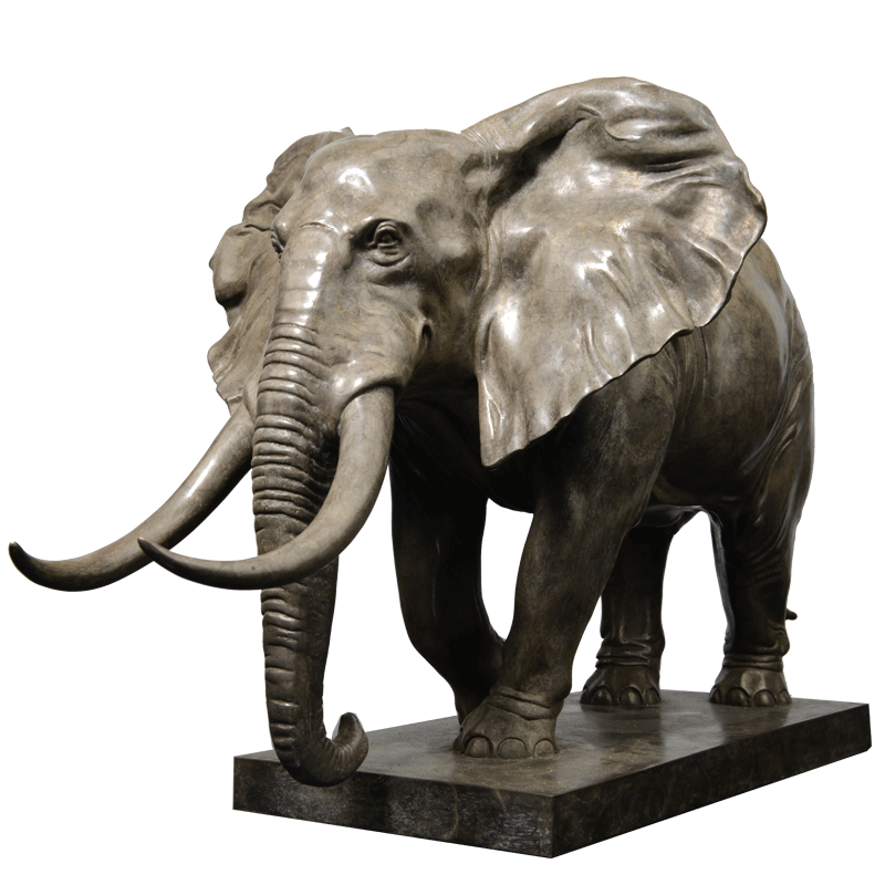 观余艺术纯铜大象雕塑摆件办公室书房客厅工艺品摆件艺术礼品天象