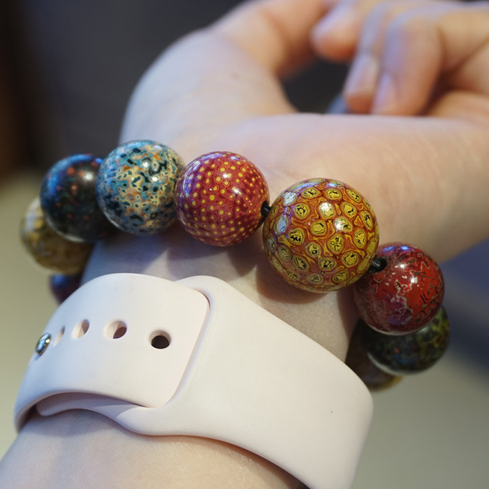 纯天然漆器首饰佛珠大漆手工制制作手工手艺特色漆器