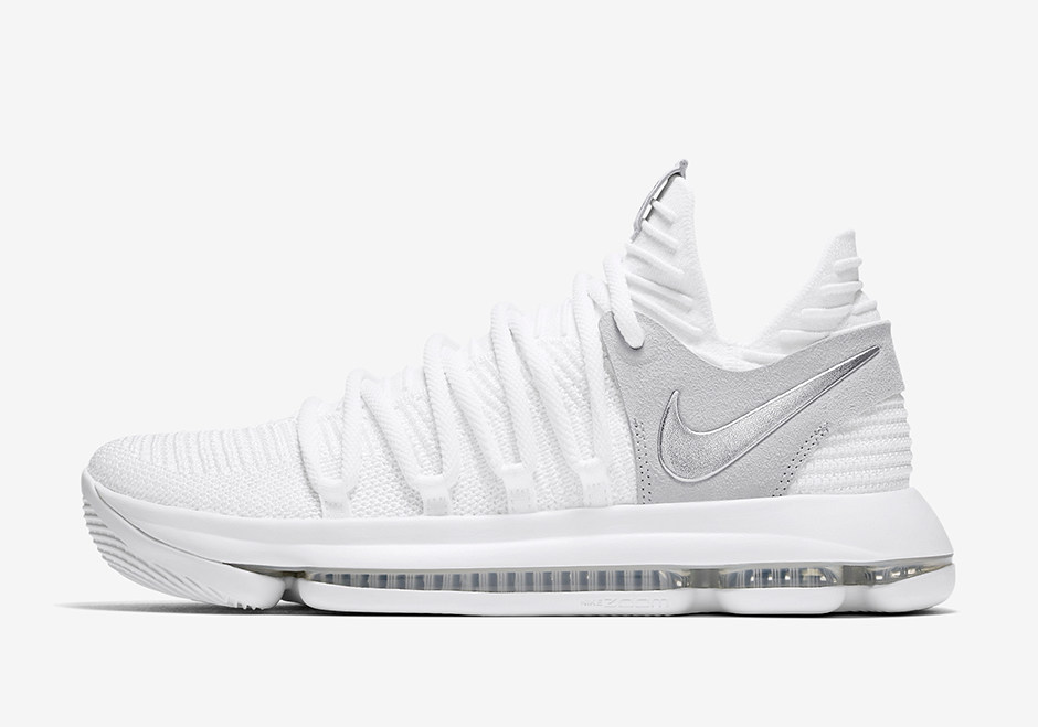 耐克nike kd 10 杜兰特10代 白银实战篮球鞋 战靴 897815-100