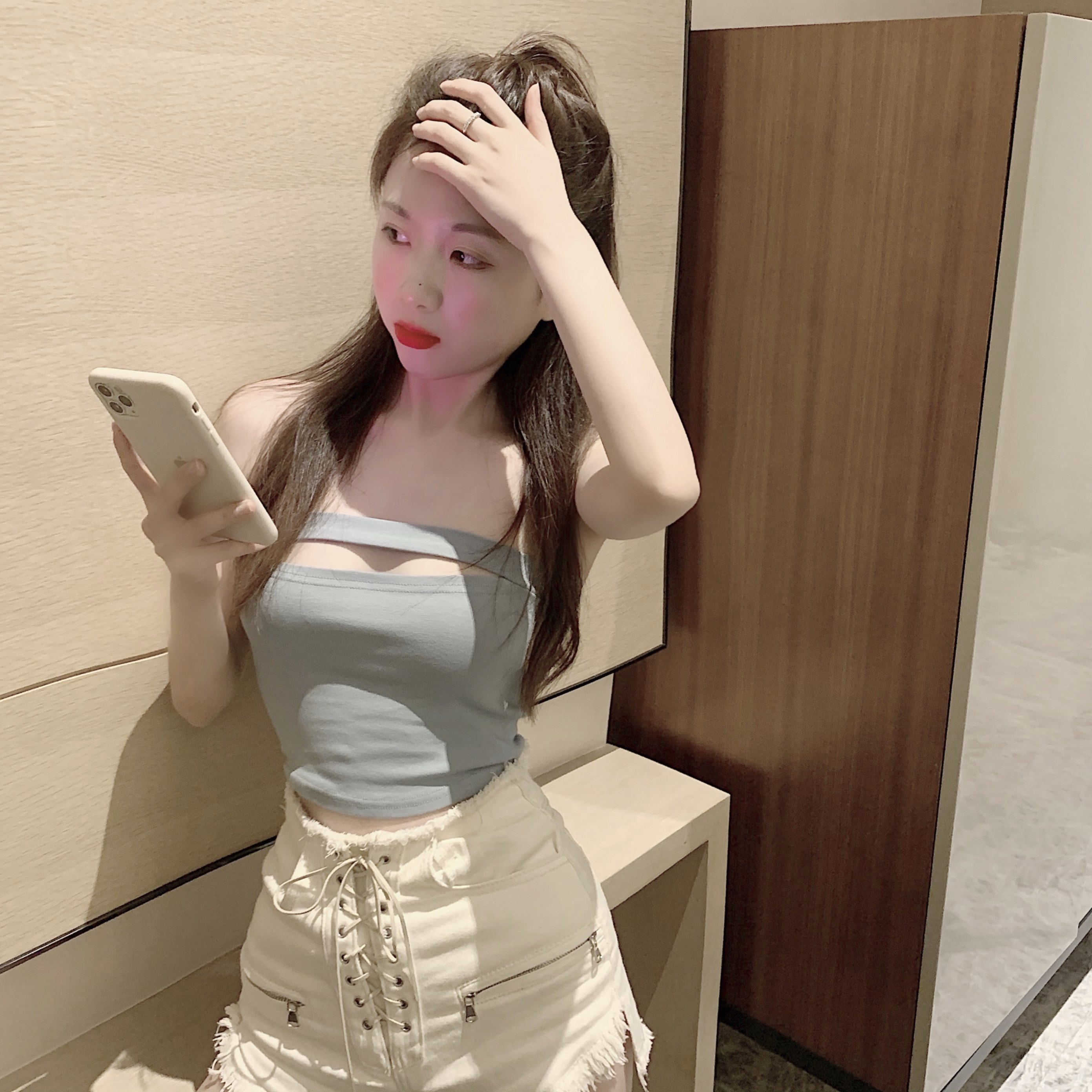 lggstylechic性感缕空紧身露胸抹胸2020年新款内搭抹胸