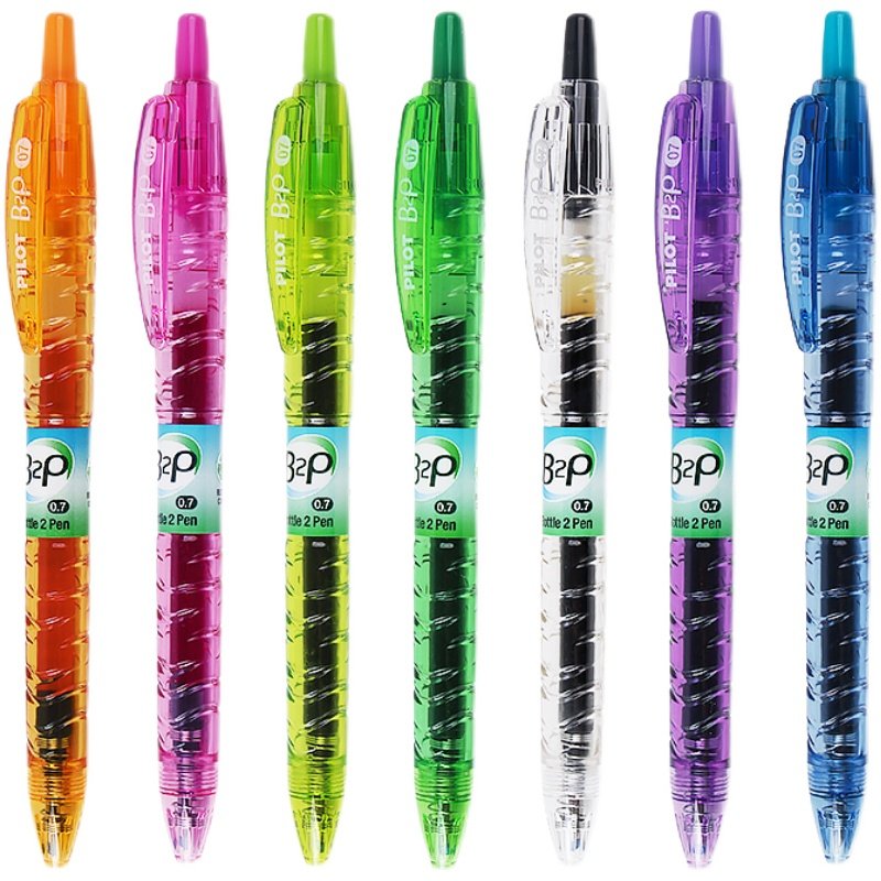美版限定日本pilot百乐b2p中性笔透明彩色彩色笔中性笔