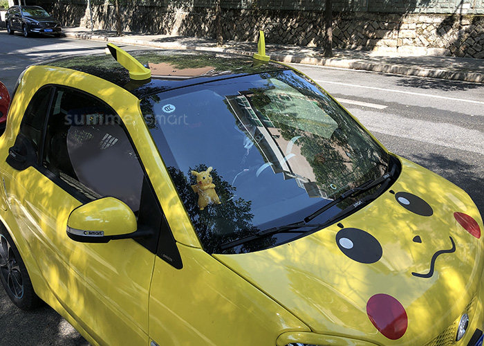 装饰车贴汽车车身皮卡丘车顶汽车装饰卡通彩色耳朵汽车装饰贴