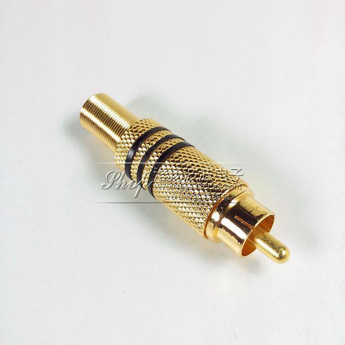 莲花插头焊接型av接头视频输入监听听头音频插头