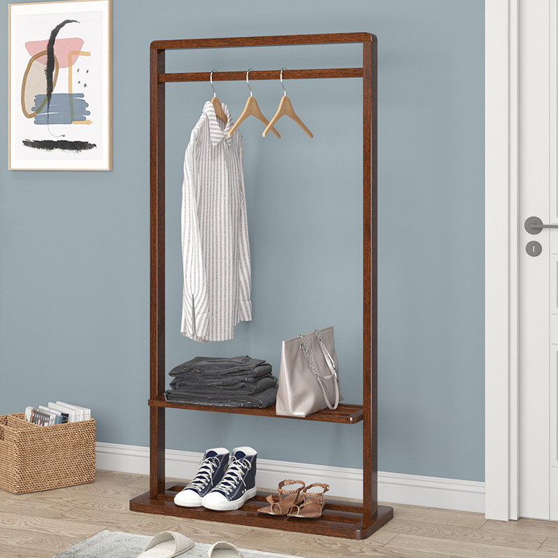 北欧实木衣帽架落地网红挂衣衣架简约现代客厅衣帽架