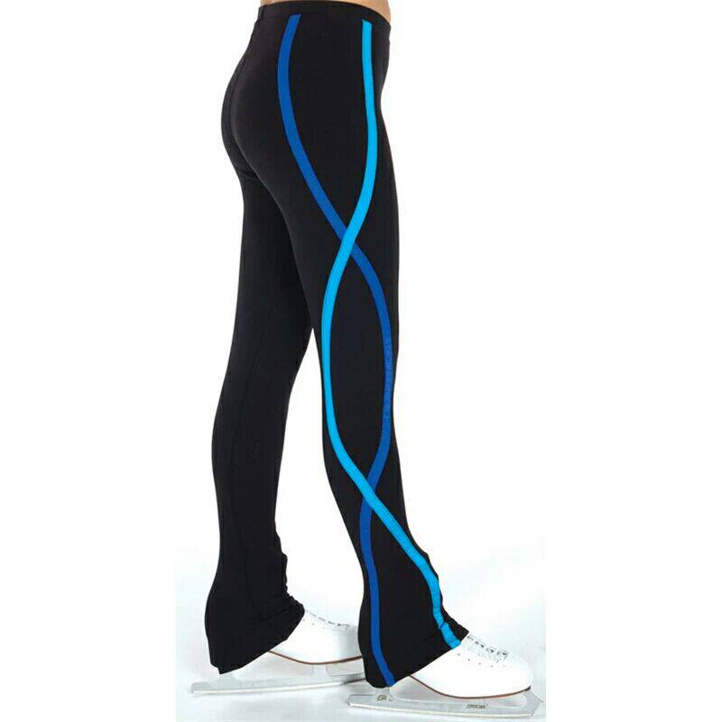 冰之恋2017女花样滑冰高档绕条裤子高弹滑冰训练加厚运动长裤