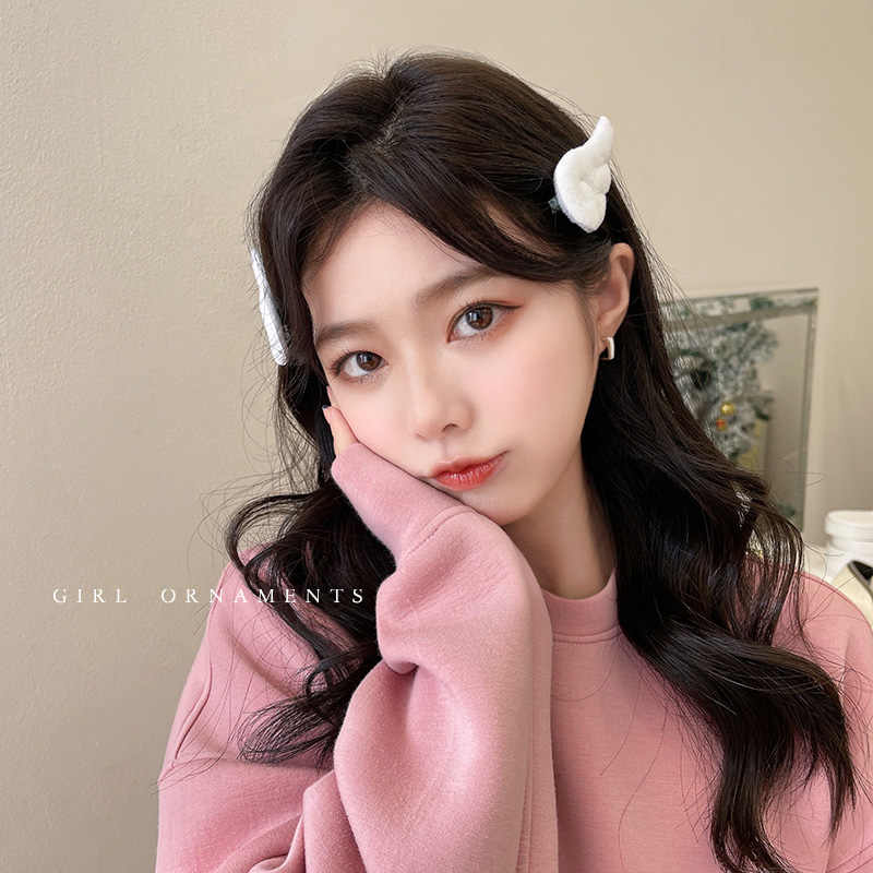 魔法少女发夹侧边白色天使翅膀边夹可爱日系发饰