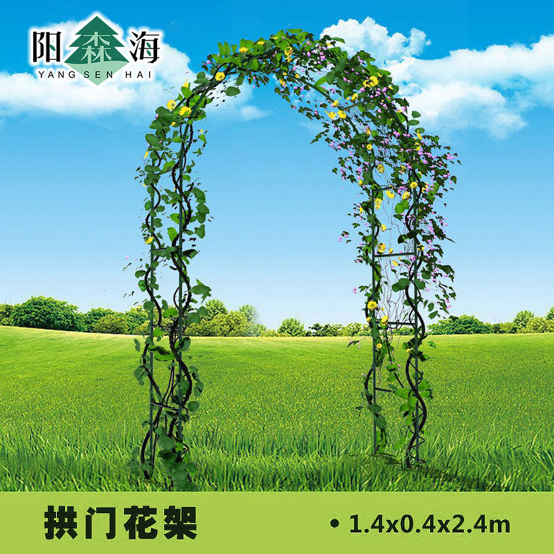 拱形铁艺花架蔷薇月季牵牛花爬藤藤架田园花园其它园艺用品