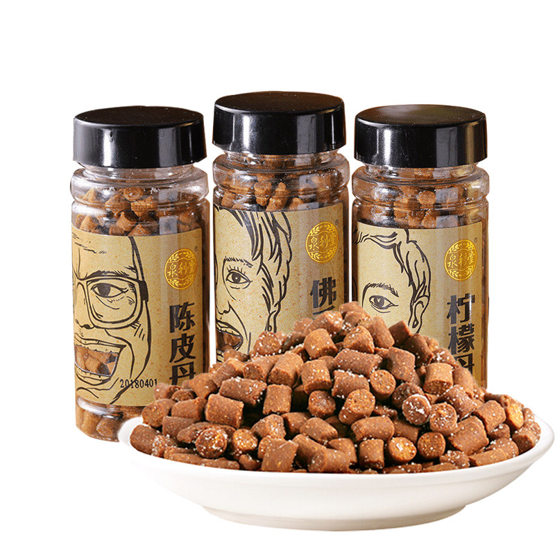 某品牌陈皮丹柠檬丹佛手丹金梅片1瓶8090后怀旧开胃零食老鼠屎60g