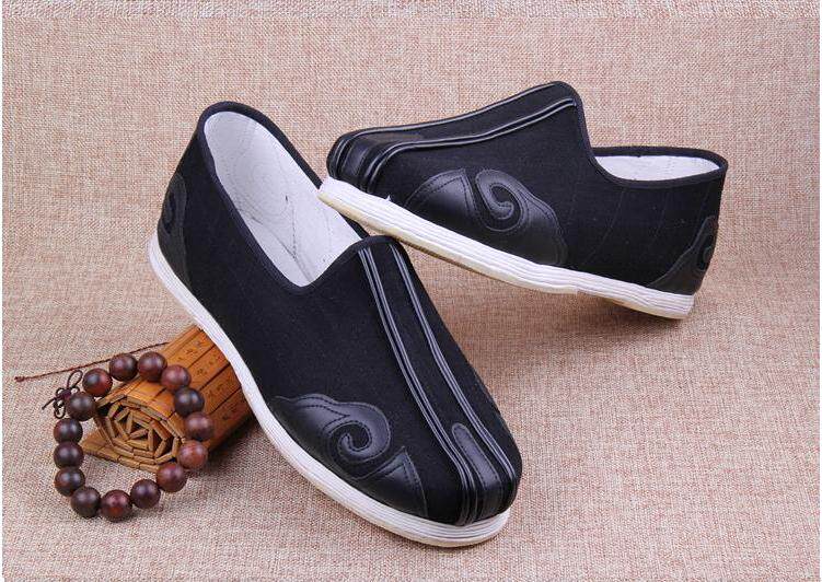 新品包邮老北京布鞋男款手工千层底云头洒鞋一脚蹬踢死牛功夫鞋