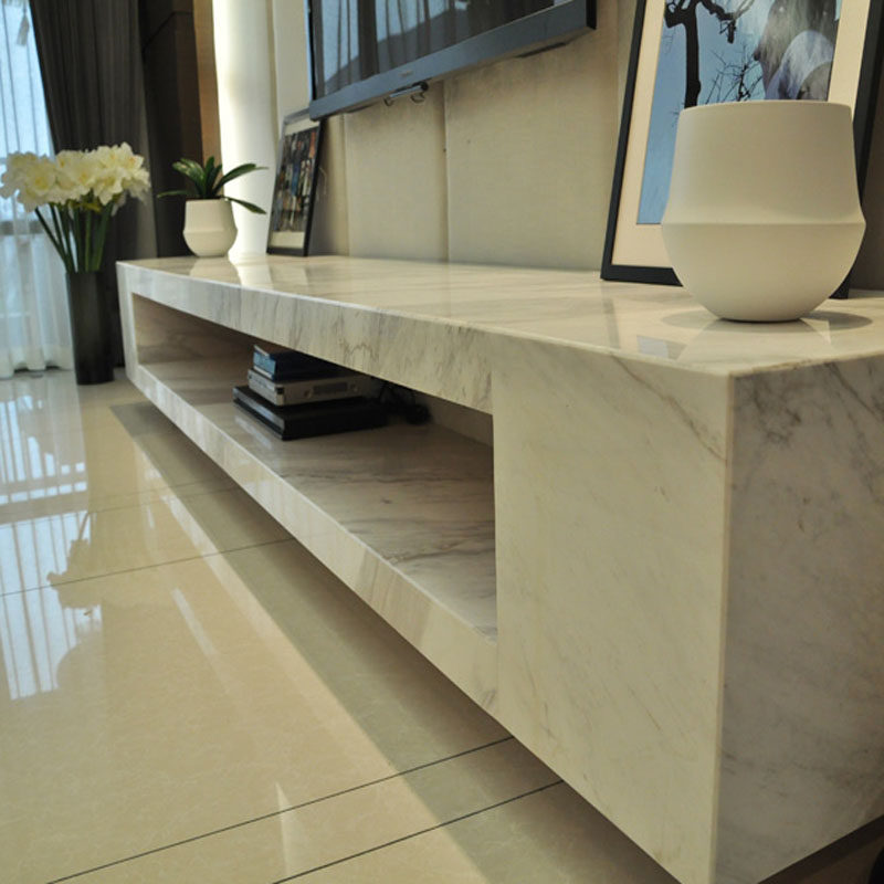 天然爵士大理石台面窗台背景墙电视柜地板橱柜石材加工爵士白系列