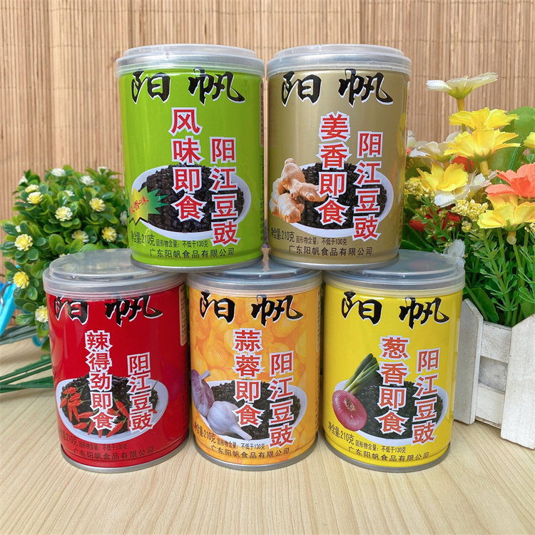 阳帆牌阳江豆豉即食豆豉酱蒜蓉风味210g蒜香下饭菜广东阳江特产