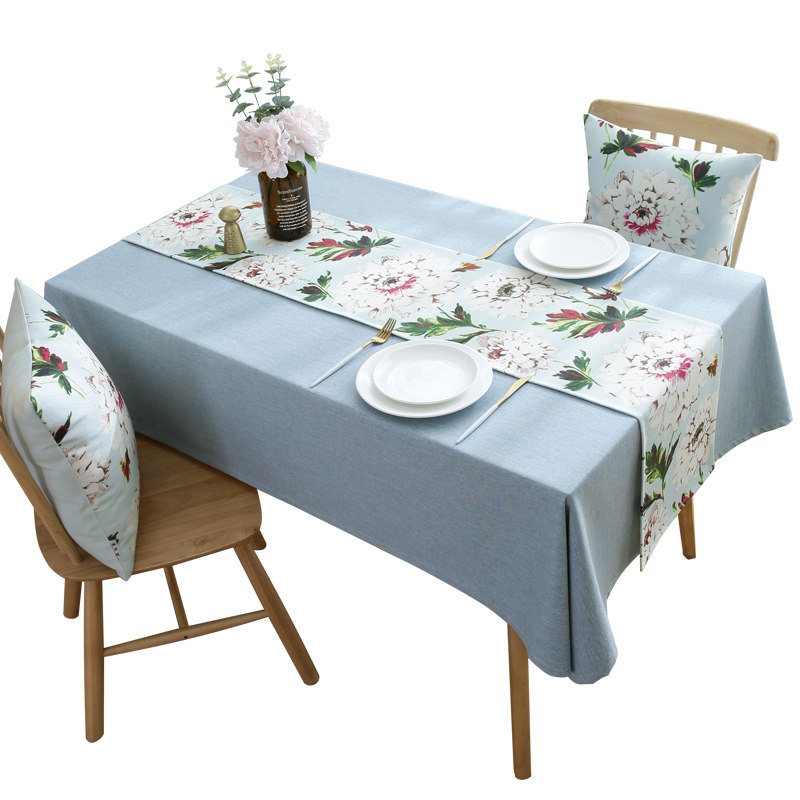 田园防水防油茶几布餐桌布免洗高级感北欧式桌布