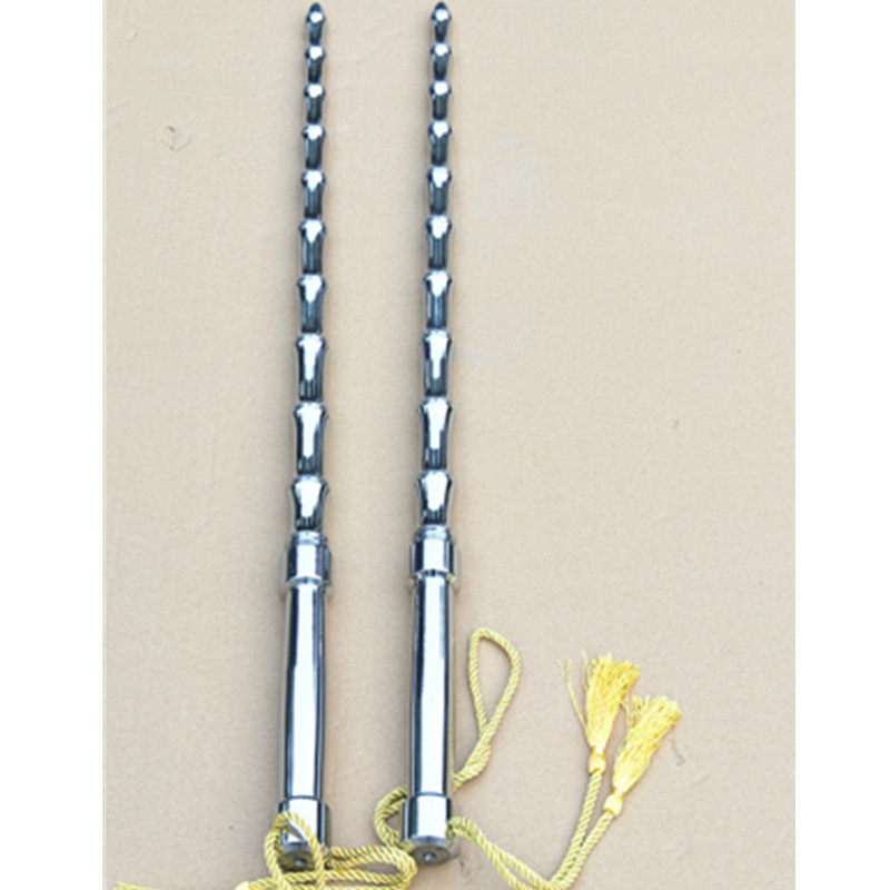 钢鞭锏兵器打神鞭双鞭双锏防身鞭不锈钢竹节鞭秦琼鞭硬鞭实心鞭