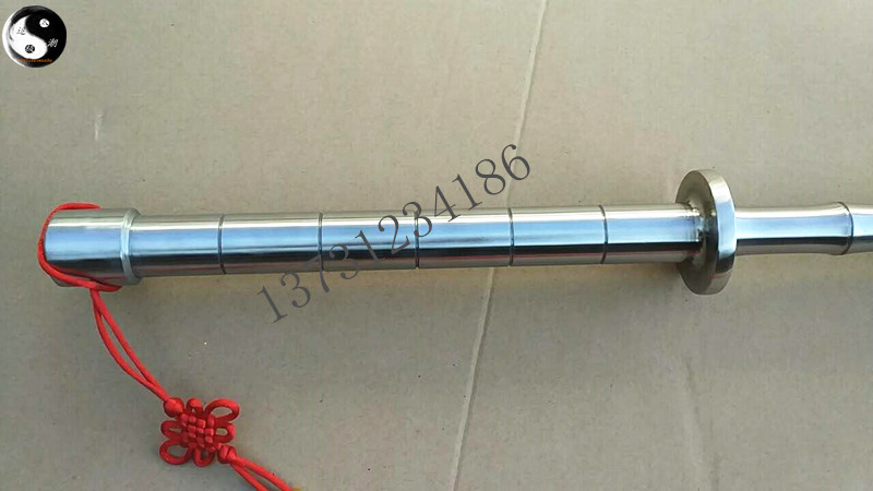 不锈钢双手武术要略双锏双长鞭实心钢鞭硬鞭力量九节鞭
