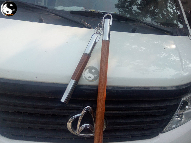 槐木杆梢子棍大盘龙棍武术棍手工双节棍大连枷棍棍棍环子