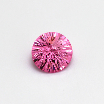 烟花切割粉钻戒指女戒面圆形粉红瑞士钻石锆石裸石粉钻女戒未镶嵌