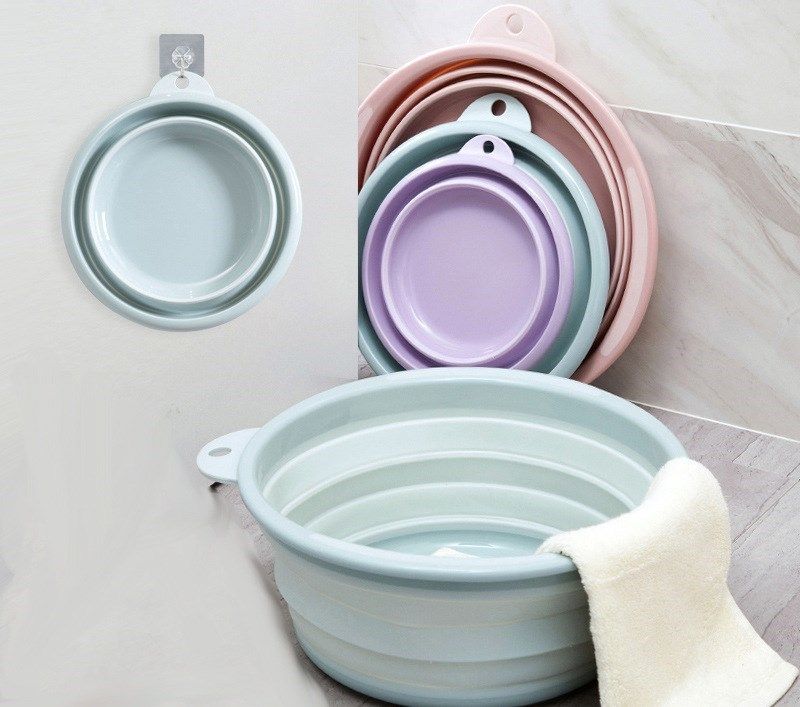 水盆小型压缩热水女孩洗脸多层多层面面盆折叠脸盆