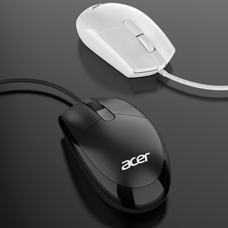 鼠标宏碁有线办公家用游戏静音笔记本usb台式有线鼠标