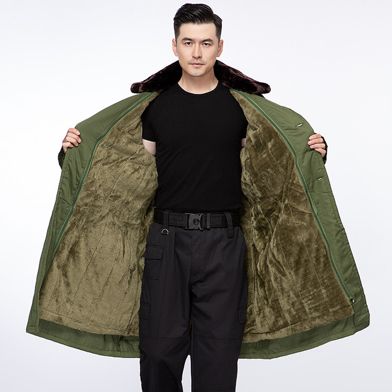 军大衣男冬季加厚长款保安棉服女冷库防寒工作服劳保棉袄军大棉衣