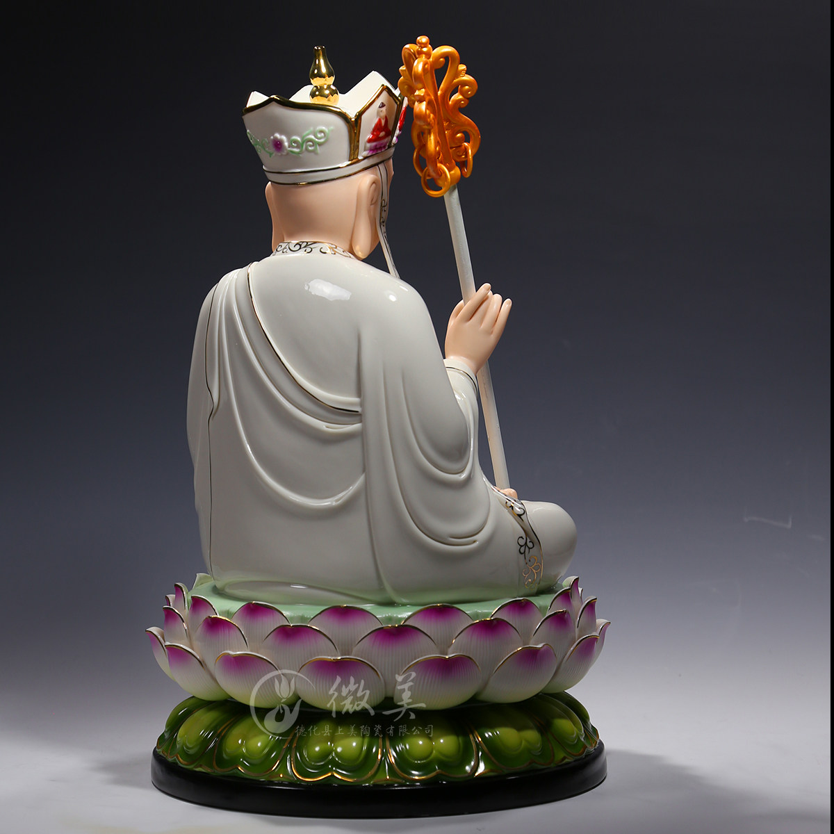 陶瓷供奉家用摆件瓷器德化菩萨王菩萨地藏彩绘摆件