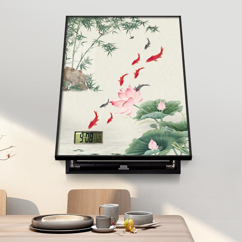 竹报平安电表箱画装饰画配电箱万年历电闸闸盒电源开关现代装饰画