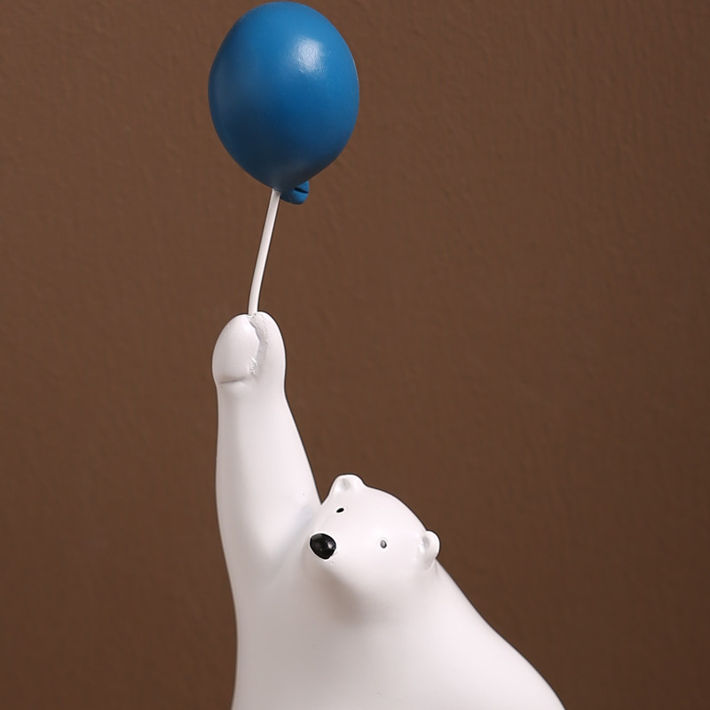 摆件顾居可爱气球熊桌面动物客厅装饰品儿童卡通摆件