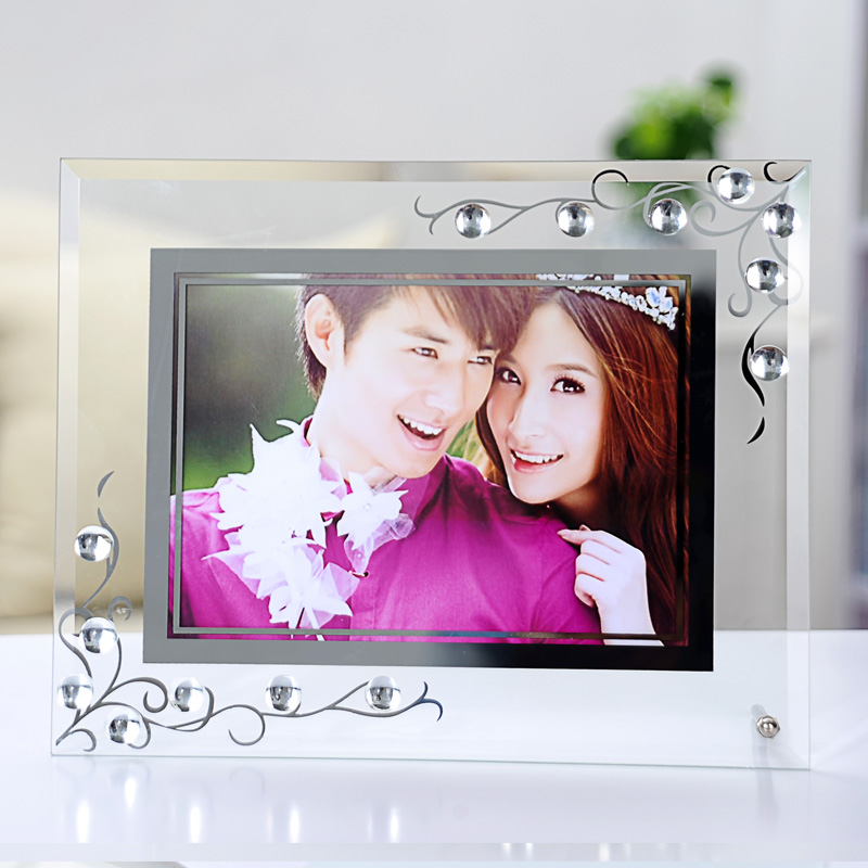 相框摆台冲印照片8寸水晶玻璃客厅卧室生日相框